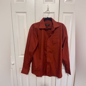 Burberry London Men's Button Up Shirt Burnt Orange 16 1/2